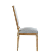 French Country Style Dining Chair With Upholstered Seating And Fluted Legs - R&R Furniture Gallery (Fountain Valley, CA)