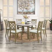 Karsen - Dining Table With Marble Top - Natural Marble Top & Rustic Oak - R&R Furniture Gallery (Fountain Valley, CA)