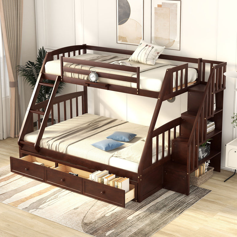 Bunk Bed With Drawers, Ladder And Storage Staircase - R&R Furniture Gallery (Fountain Valley, CA)