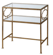Uttermost Genell side table with sleek modern design and wooden finish, perfect for living room or bedroom decor.