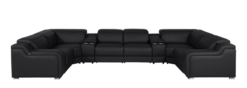 1116 - 8-Piece U-Shaped Sectional Sofa In With 2 Power Recliners & Power Headrests