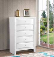 Glory Furniture Marilla Accent Chest with wooden finish, featuring multiple drawers and decorative hardware for stylish storage.