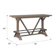 Bar Height Trestle Table - Brown - R&R Furniture Gallery (Fountain Valley, CA)