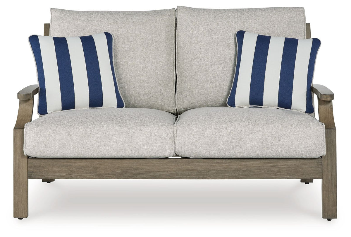 Rainier Ranch - Loveseat With Cushion - Brown / Beige - R&R Furniture Gallery (Fountain Valley, CA)