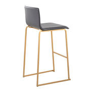 Set of two Lumi Source Mara contemporary upholstered barstools with cushioned seats and sleek modern design.