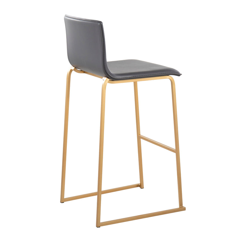 Set of two Lumi Source Mara contemporary upholstered barstools with cushioned seats and sleek modern design.