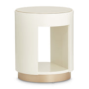 La Rachelle - Round End Table - Champagne - R&R Furniture Gallery (Fountain Valley, CA)