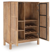 Pellamour - Bar Cabinet - Natural Brown - R&R Furniture Gallery (Fountain Valley, CA)