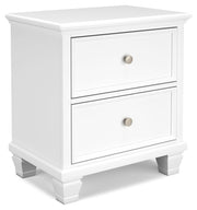 Fortman - Two Drawer Night Stand - White - R&R Furniture Gallery (Fountain Valley, CA)