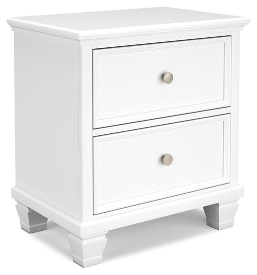 Fortman - Two Drawer Night Stand - White - R&R Furniture Gallery (Fountain Valley, CA)