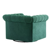 Chesterfield Style Swivel Club Chair With Button Tufted - R&R Furniture Gallery (Fountain Valley, CA)