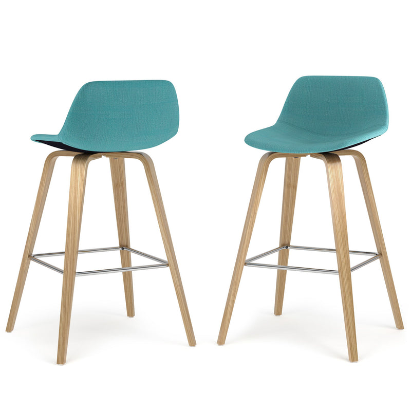 Randolph - Counter / Bar Height Stool (Set of 2) - Blue - R&R Furniture Gallery (Fountain Valley, CA)