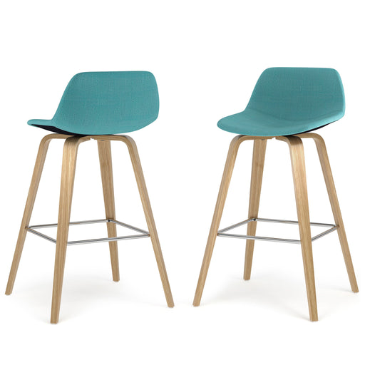 Randolph - Counter / Bar Height Stool (Set of 2) - Blue - R&R Furniture Gallery (Fountain Valley, CA)