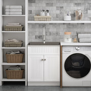 Beckham - Laundry Cabinet & Faucet And Stainless Steel Sink - R&R Furniture Gallery (Fountain Valley, CA)
