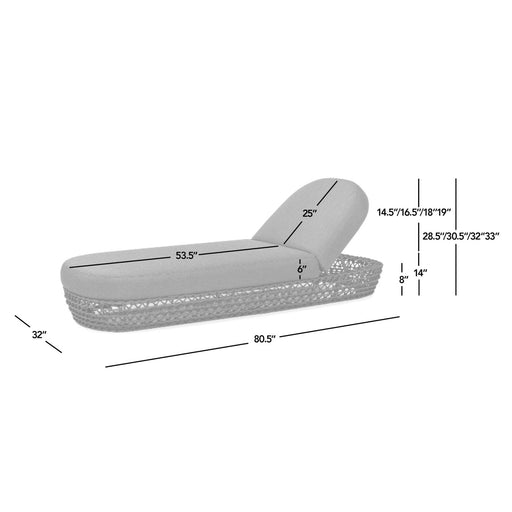 Willow - Sunbrella Upholstered Patio Lounger - R&R Furniture Gallery (Fountain Valley, CA)