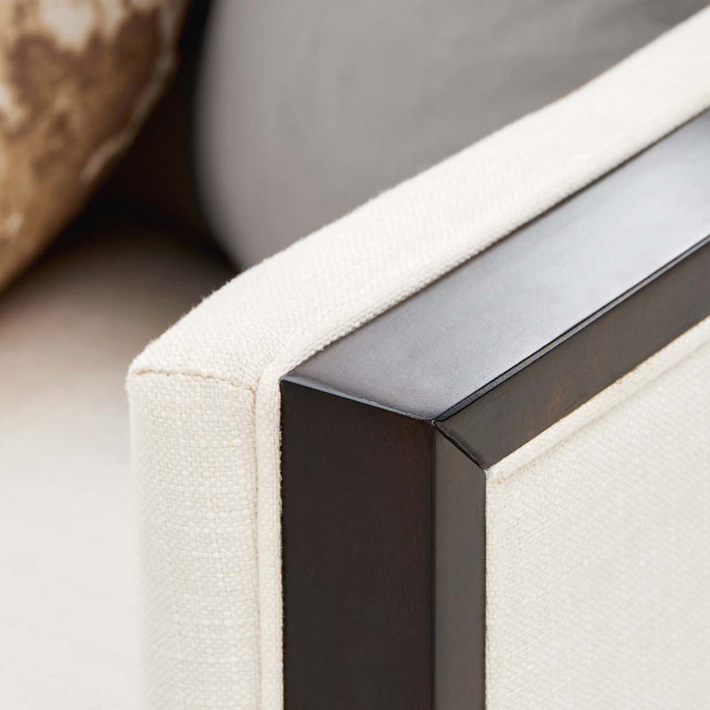 Belmont Place - Loveseat - Cream / Espresso - R&R Furniture Gallery (Fountain Valley, CA)
