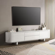 Keely - TV Stand - White High Gloss - R&R Furniture Gallery (Fountain Valley, CA)