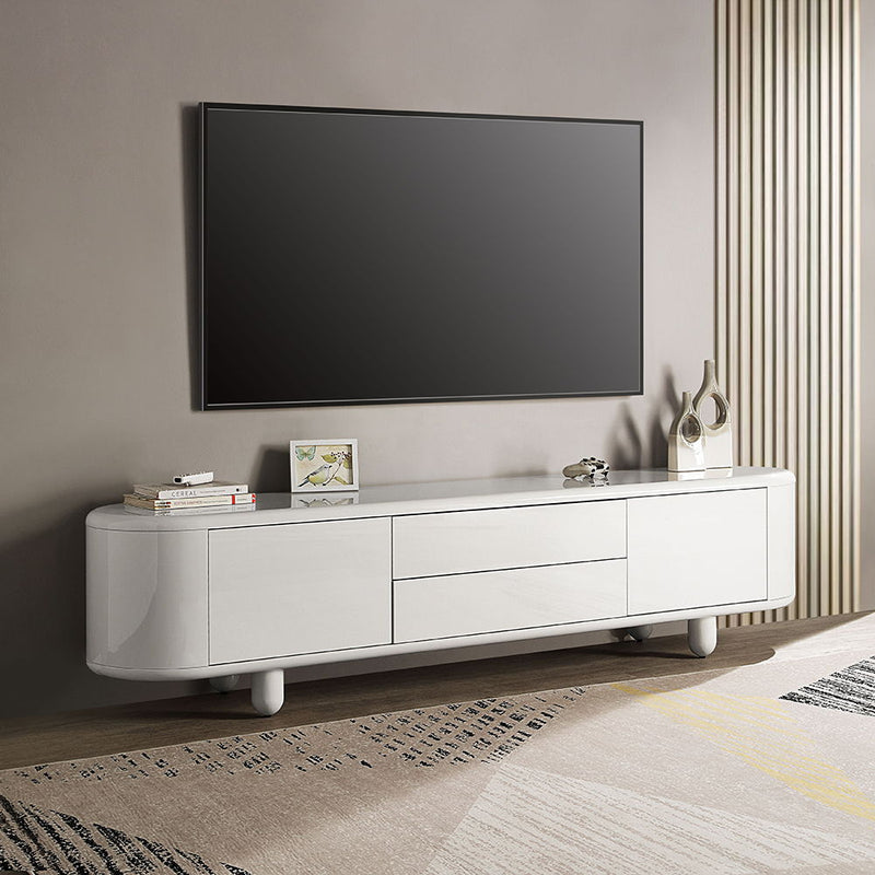 Keely - TV Stand - White High Gloss - R&R Furniture Gallery (Fountain Valley, CA)