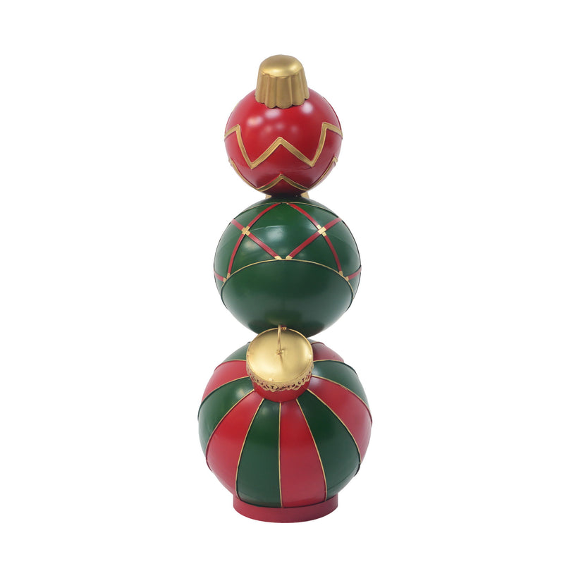 Classic Stacked Christmas Ball Decoration With Durable Construction - Red - R&R Furniture Gallery (Fountain Valley, CA)
