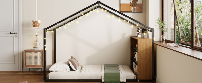 Bed House Frame With Shelves And Lights - R&R Furniture Gallery (Fountain Valley, CA)