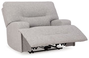 Acklen Place - 4 Pc. - 3-Piece Power Reclining Sectional Sofa With Raf Chaise, Wide Seat Power Recliner - Pewter - R&R Furniture Gallery (Fountain Valley, CA)