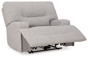 Acklen Place - 4 Pc. - 3-Piece Power Reclining Sectional Sofa With Raf Chaise, Wide Seat Power Recliner - Pewter - R&R Furniture Gallery (Fountain Valley, CA)