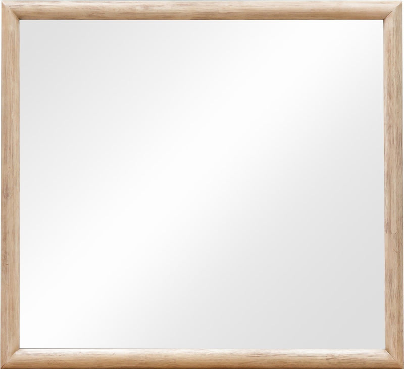Dorsey Solid Wood and Glass Mirror in Granola