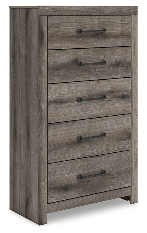 Graystorm - Five Drawer Chest - Brown Gray - R&R Furniture Gallery (Fountain Valley, CA)