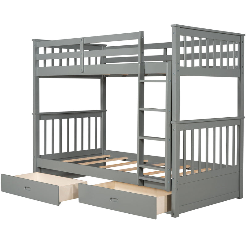Bunk Bed With Ladders And 2 Storage Drawers - R&R Furniture Gallery (Fountain Valley, CA)
