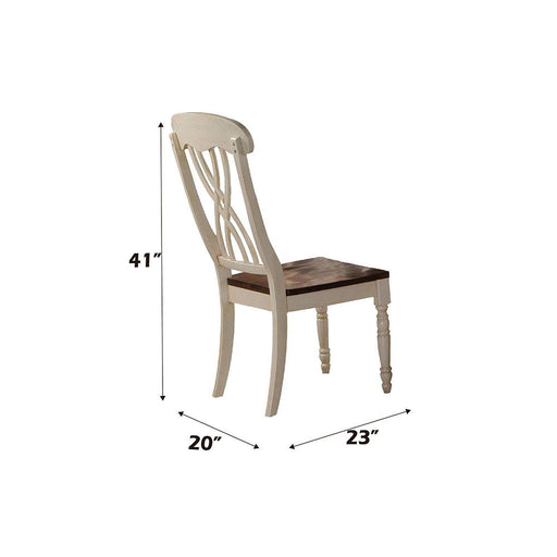 Dylan - Side Chair (Set of 2) - Buttermilk & Oak - R&R Furniture Gallery (Fountain Valley, CA)