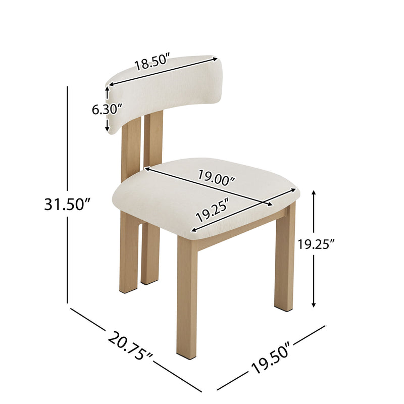 Modern Upholstered Armless Dining Chairs With Metal Legs - R&R Furniture Gallery (Fountain Valley, CA)