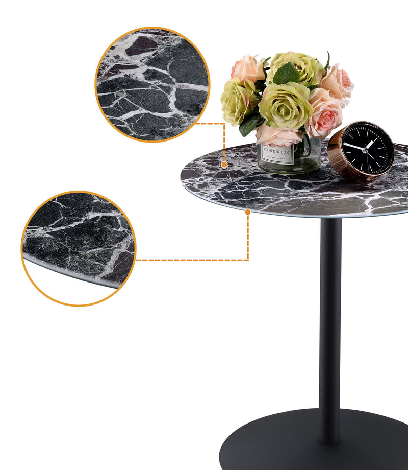 Circa - 17.5" End Table With Marble Textured Top - R&R Furniture Gallery (Fountain Valley, CA)