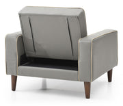 Glory Furniture Andrews chair bed futon chair with cushioned seat and backrest, convertible for sitting or sleeping use