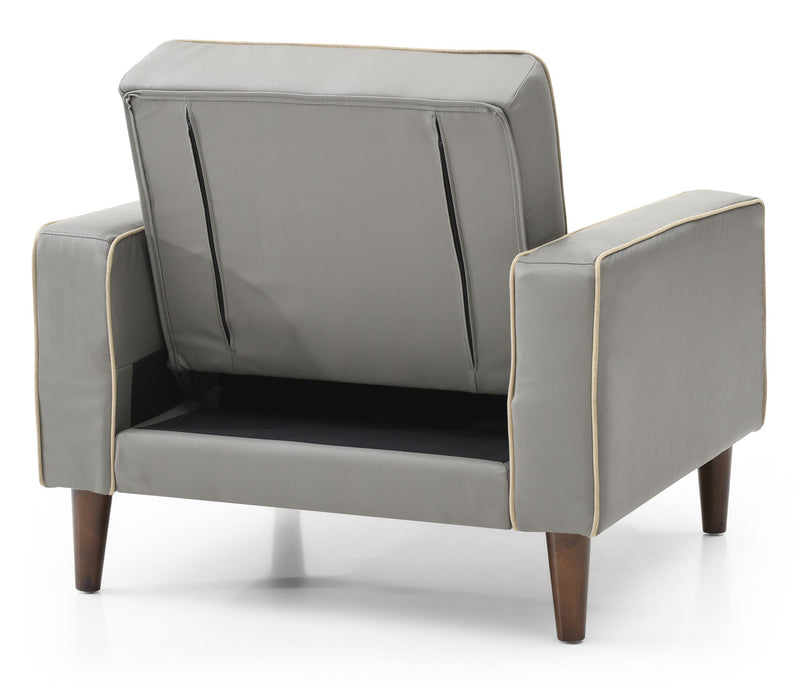 Glory Furniture Andrews chair bed futon chair with cushioned seat and backrest, convertible for sitting or sleeping use