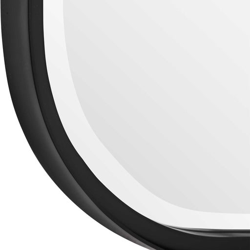 Uttermost Concord Tall Iron Mirror in black, wall-mounted with a sleek, modern design and a sturdy iron frame.