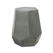 Modern hammered iron geometric end table from Noble House, featuring a stylish metallic finish and contemporary design.