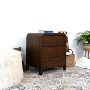 Lionel - Nightstand 3 Drawer Bed Side Table - Brown - R&R Furniture Gallery (Fountain Valley, CA)
