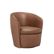 Barolo - 100% Italian Leather Swivel Club Chair (Set of 2) - R&R Furniture Gallery (Fountain Valley, CA)