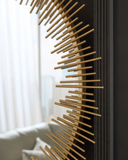 Wainport - Accent Mirror - Gold Finish - R&R Furniture Gallery (Fountain Valley, CA)