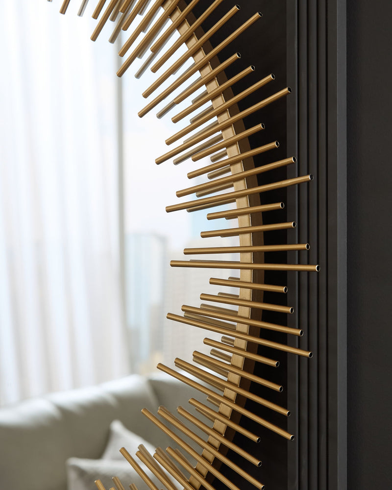 Wainport - Accent Mirror - Gold Finish - R&R Furniture Gallery (Fountain Valley, CA)