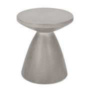 Noble House lightweight concrete side table, suitable for outdoor and indoor use, with a modern minimalist design.
