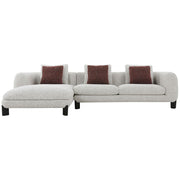 Mardi - Sectional Sofa With 6 Pillows - Maroon & Beige Tweed - R&R Furniture Gallery (Fountain Valley, CA)