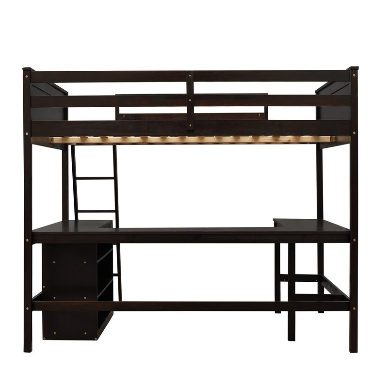 Loft Bed With Shelves With Desk - R&R Furniture Gallery (Fountain Valley, CA)