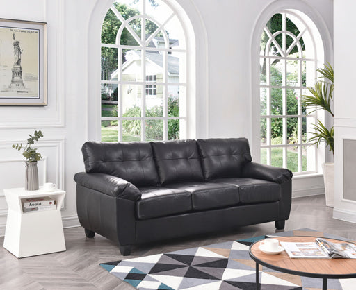 Comfortable stationary sofa by Glory Furniture with plush cushions and modern design, perfect for living room relaxation.