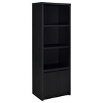 Sloat - 3 Shelf Media Tower With Cabinet Storage - Black
