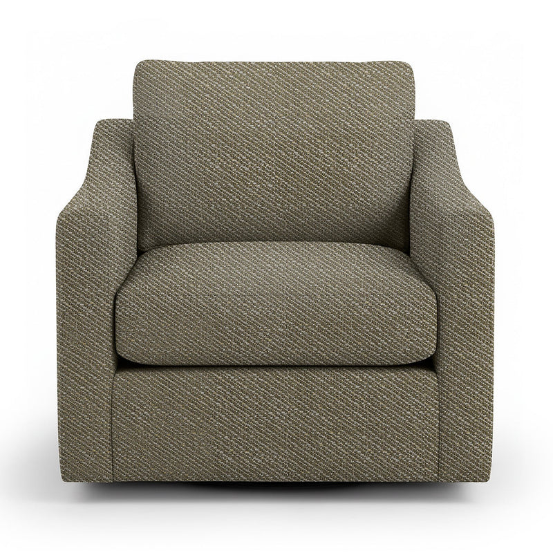 Classic Home Aspen swivel chair with a plush, upholstered seat and backrest, featuring a modern design and a swivel base.