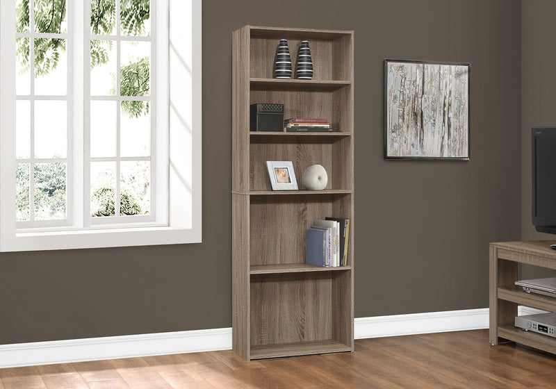 Bookshelf, Bookcase, 6 Tier, For Office, Transitional - R&R Furniture Gallery (Fountain Valley, CA)