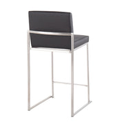 Lumi Source Fuji contemporary high back counter stool with functional design, featuring a sleek, modern look and comfortable seating.
