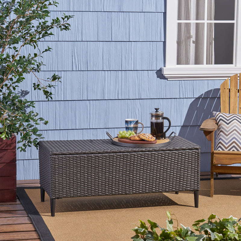 Rupert - Storage Unit Resin Wicker Outdoor - R&R Furniture Gallery (Fountain Valley, CA)