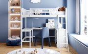 Loft Bed With Shelves With Desk - R&R Furniture Gallery (Fountain Valley, CA)